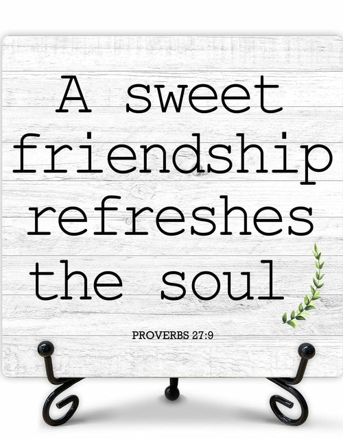 Load image into Gallery viewer, Funny Desk Decor Friendship Sign Home Office Shelf Decoration 5x5 Inches

