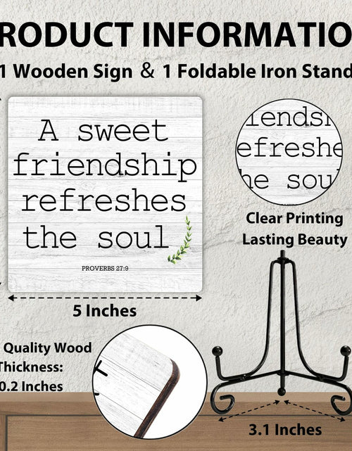 Load image into Gallery viewer, Funny Desk Decor Friendship Sign Home Office Shelf Decoration 5x5 Inches
