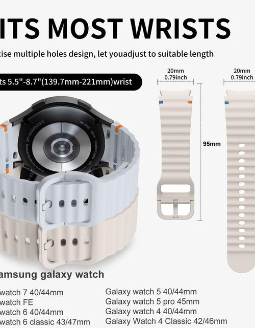 Load image into Gallery viewer, Sport Bands Compatible Samsung Galaxy Watch 7 6 5 40mm 44mm Soft Silicone
