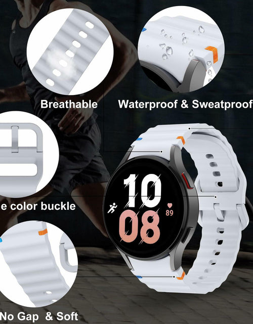 Load image into Gallery viewer, Sport Bands Compatible Samsung Galaxy Watch 7 6 5 40mm 44mm Soft Silicone
