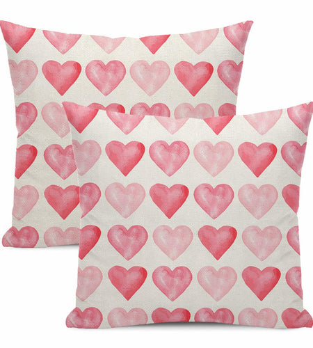 Yxuiyal Love Heart Pillow Covers 20x20 Set of 2 Valentine Linen Decor