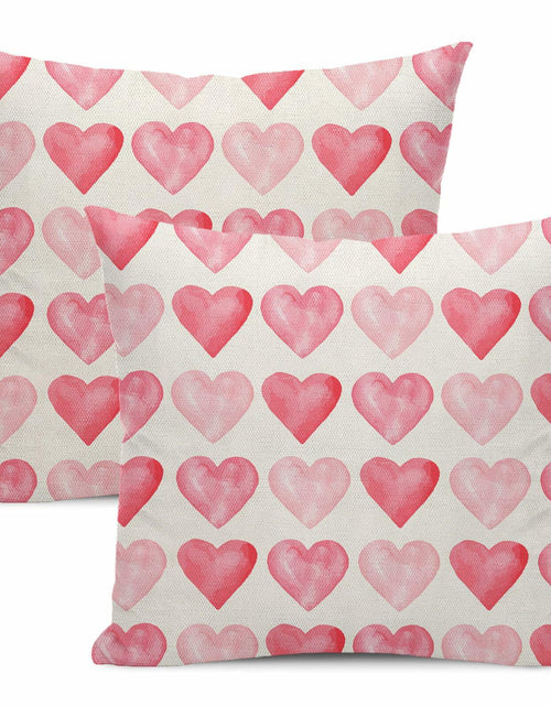 Load image into Gallery viewer, Yxuiyal Love Heart Pillow Covers 20x20 Set of 2 Valentine Linen Decor
