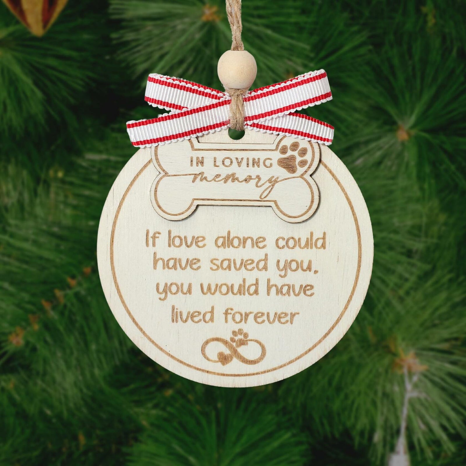 HONOCOOLS Dog Memorial Ornaments Pet Sympathy Christmas Tree OCP-001