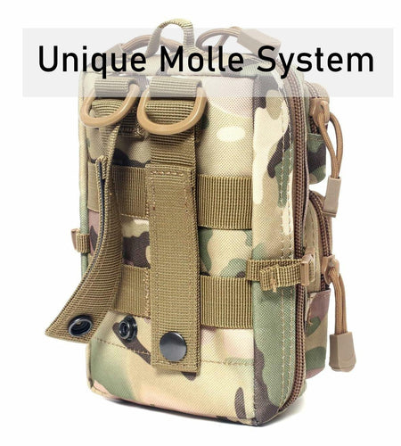 Tactical Molle Compact EDC Tool Pouch Bag US Flag Patch CP Mini Utility