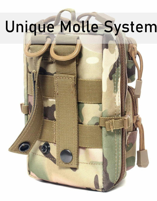 Load image into Gallery viewer, Tactical Molle Compact EDC Tool Pouch Bag US Flag Patch CP Mini Utility
