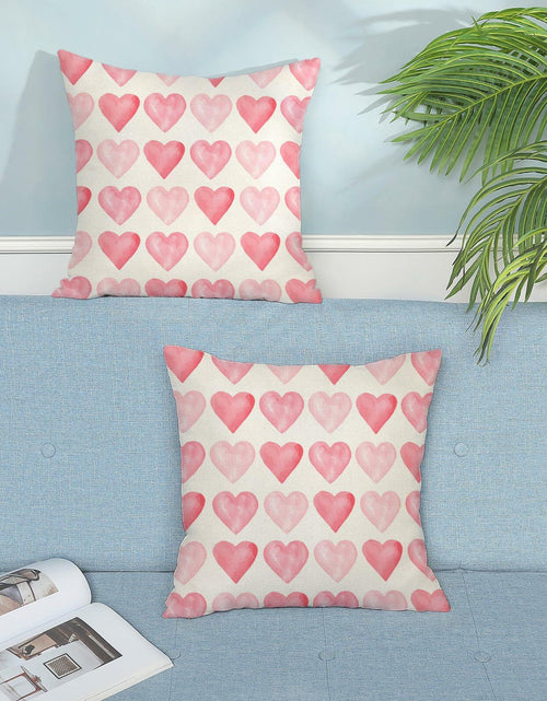 Load image into Gallery viewer, Yxuiyal Love Heart Pillow Covers 20x20 Set of 2 Valentine Linen Decor
