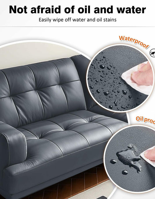 Load image into Gallery viewer, HUISUNO Leather Repair Patch for Furniture Couch Car Seats DeepGrey 20x30
