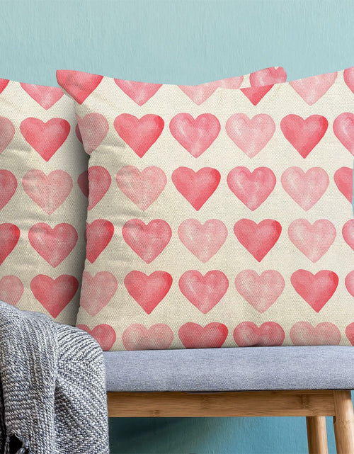Load image into Gallery viewer, Yxuiyal Love Heart Pillow Covers 20x20 Set of 2 Valentine Linen Decor
