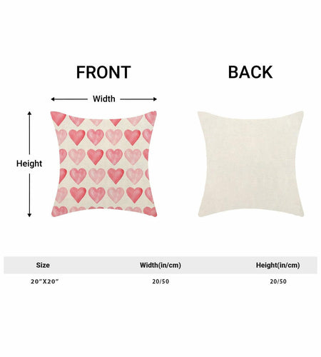 Yxuiyal Love Heart Pillow Covers 20x20 Set of 2 Valentine Linen Decor