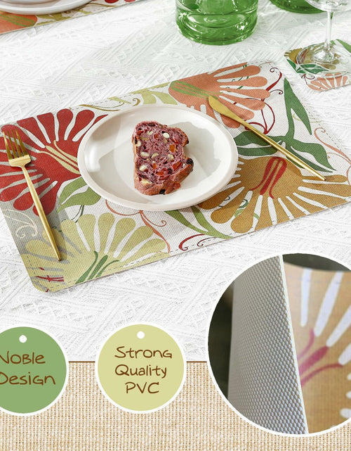 Load image into Gallery viewer, Casaido Faux Leather Placemats Set of 4 with Coasters 17x12 inches Dining Table
