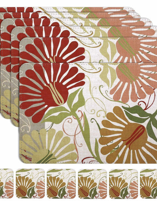 Load image into Gallery viewer, Casaido Faux Leather Placemats Set of 4 with Coasters 17x12 inches Dining Table
