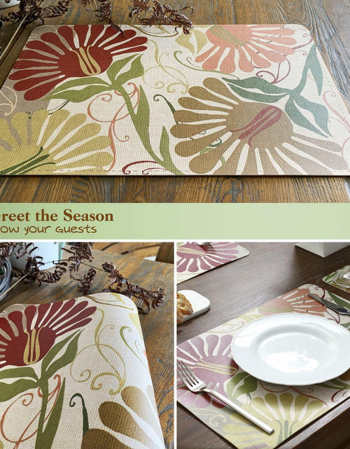 Load image into Gallery viewer, Casaido Faux Leather Placemats Set of 4 with Coasters 17x12 inches Dining Table
