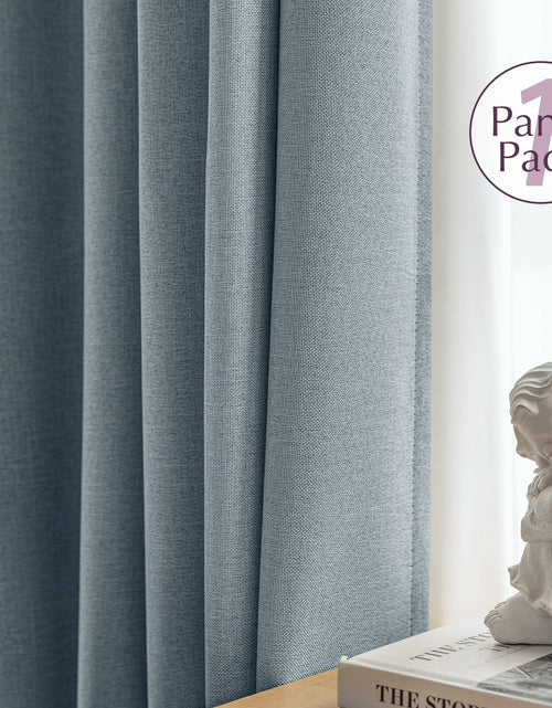 Load image into Gallery viewer, jinchan Blackout Thermal Insulated Faux Linen Curtain 90in Greige 1 Panel
