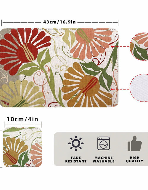 Load image into Gallery viewer, Casaido Faux Leather Placemats Set of 4 with Coasters 17x12 inches Dining Table

