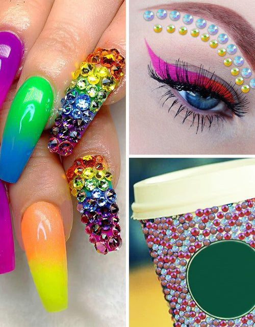 Load image into Gallery viewer, AB Rhinestones 4mm Flatback Jelly &amp; Clear Pink 3000pcs Craft Gems
