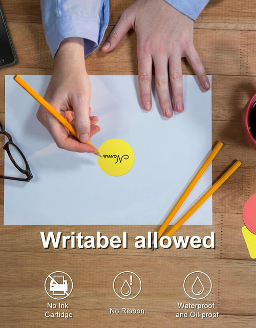 Load image into Gallery viewer, BEEPRT 2" Yellow Direct Thermal Round Labels Stickers 1000 Count
