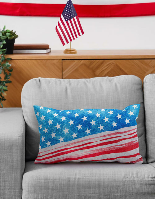 Load image into Gallery viewer, CHANGE MOORE 4th of July Patriotic Throw Pillow Cover 20x12 USA 1pcs
