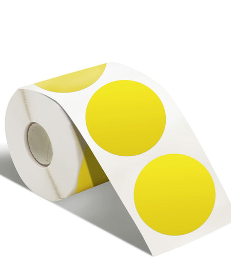 BEEPRT 2" Yellow Direct Thermal Round Labels Stickers 1000 Count