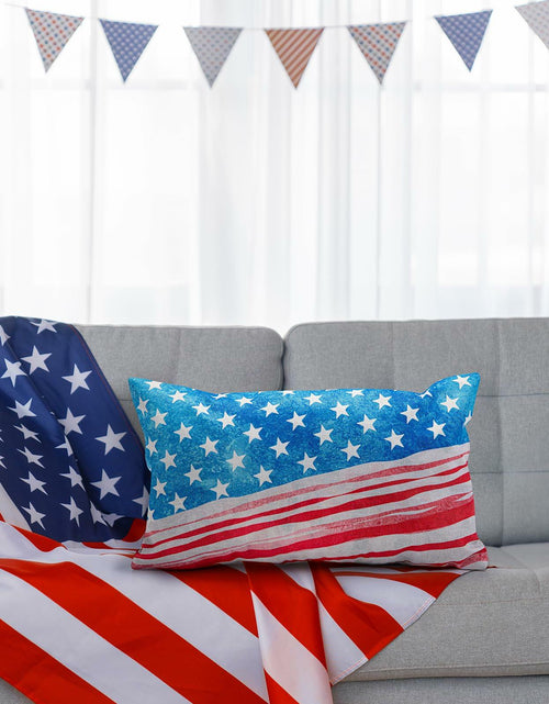 Load image into Gallery viewer, CHANGE MOORE 4th of July Patriotic Throw Pillow Cover 20x12 USA 1pcs
