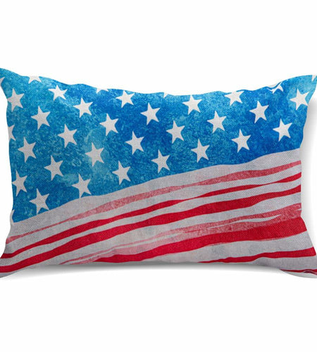 CHANGE MOORE 4th of July Patriotic Throw Pillow Cover 20x12 USA 1pcs