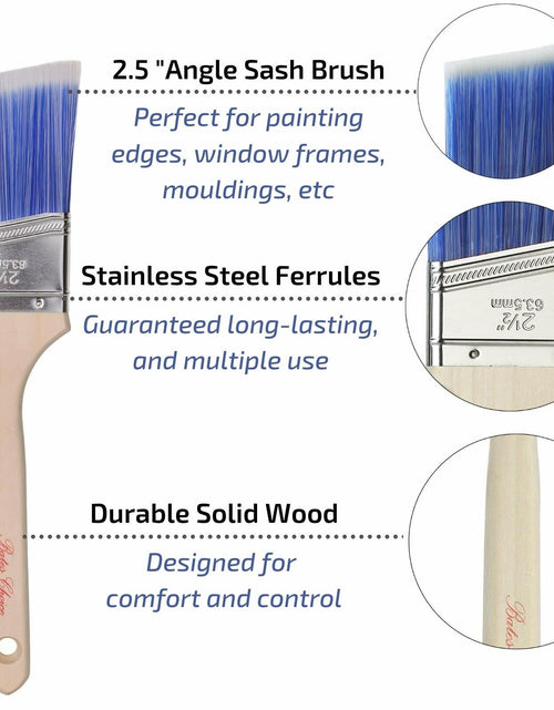Load image into Gallery viewer, Bates Wood Handle Paint Brushes Set 3" &amp; 2.5" 2 Pack Professional Trim

