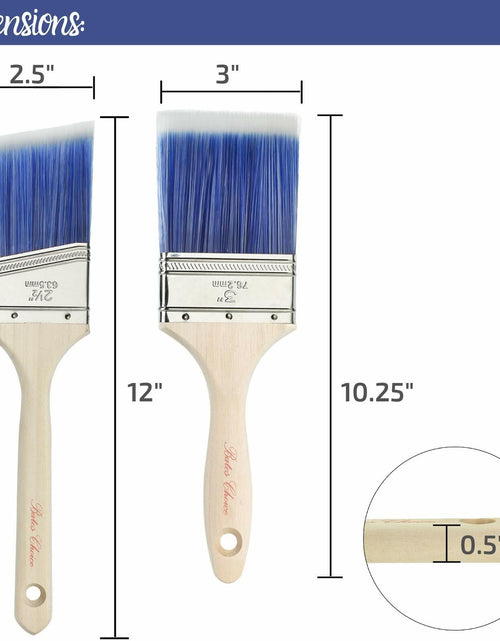 Load image into Gallery viewer, Bates Wood Handle Paint Brushes Set 3" &amp; 2.5" 2 Pack Professional Trim
