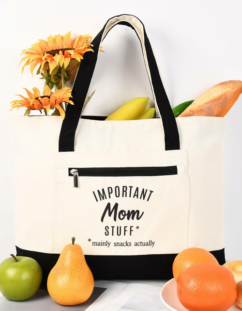 Load image into Gallery viewer, KUIRAN Canvas Tote Bag for Mom Hospital Shopping Beach Gifts from Family

