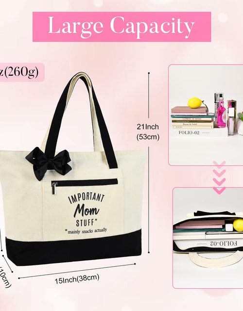 Load image into Gallery viewer, KUIRAN Canvas Tote Bag for Mom Hospital Shopping Beach Gifts from Family
