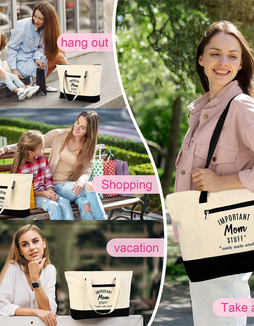 Load image into Gallery viewer, KUIRAN Canvas Tote Bag for Mom Hospital Shopping Beach Gifts from Family

