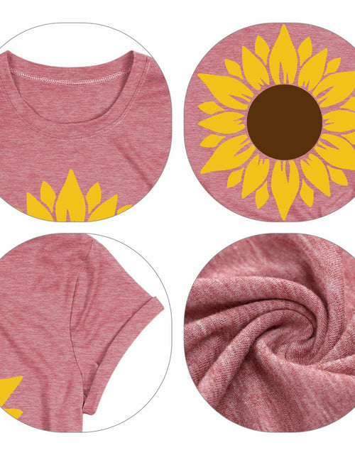 Load image into Gallery viewer, Sunflower Women Graphic Tee Faith Short Sleeve Shirt Pink Size S
