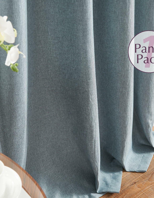 Load image into Gallery viewer, jinchan Blackout Thermal Insulated Faux Linen Curtain 90in Greige 1 Panel
