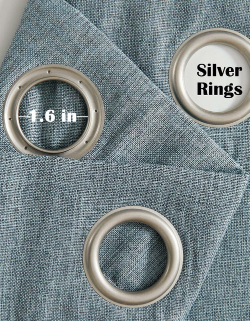 Load image into Gallery viewer, jinchan Blackout Thermal Insulated Faux Linen Curtain 90in Greige 1 Panel
