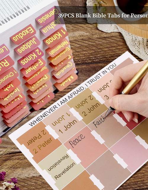 Load image into Gallery viewer, Laminated Bible Tabs for Women and Men, 105 PCS Large Print Index Labels
