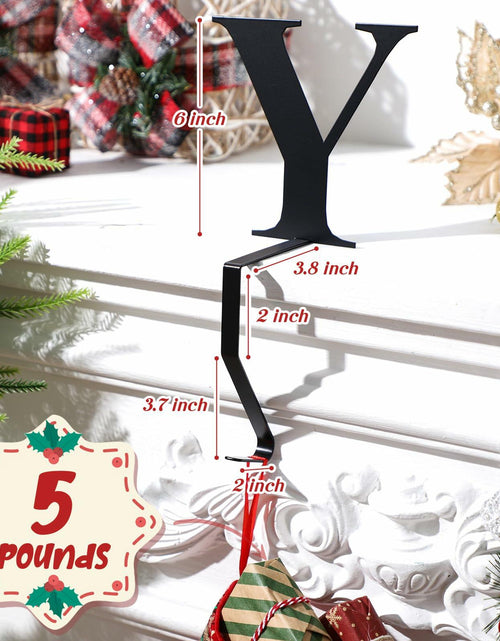 Load image into Gallery viewer, MorningRo Metal Christmas Stocking Holder Letter Y 6 Inch Mantel Decor
