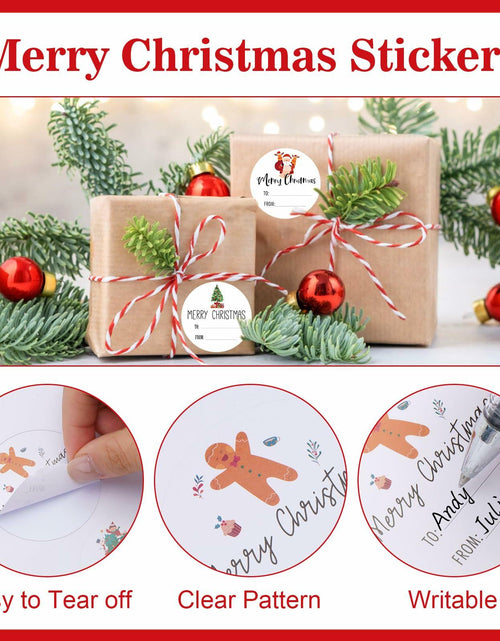 Load image into Gallery viewer, Joycraft 120Pcs Merry Christmas Stickers 2in 12 Styles Holiday Labels

