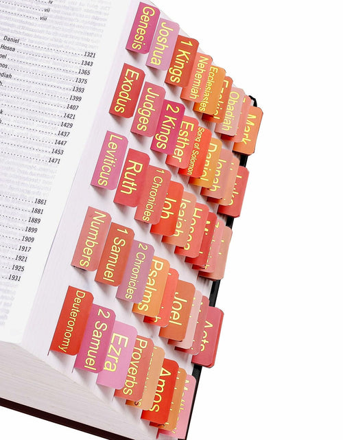 Load image into Gallery viewer, Laminated Bible Tabs for Women and Men, 105 PCS Large Print Index Labels
