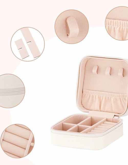 Load image into Gallery viewer, Sincerez Jewelry Box Small Portable Organizer for Rings Necklaces
