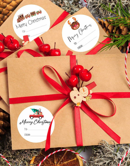 Load image into Gallery viewer, Joycraft 120Pcs Merry Christmas Stickers 2in 12 Styles Holiday Labels
