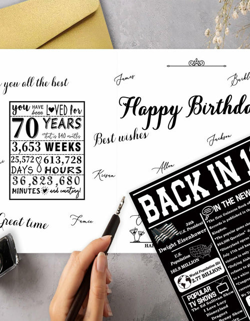 Load image into Gallery viewer, Asmallgf Happy 70th Birthday Card for Woman Man Mom Dad Grandpa Granny

