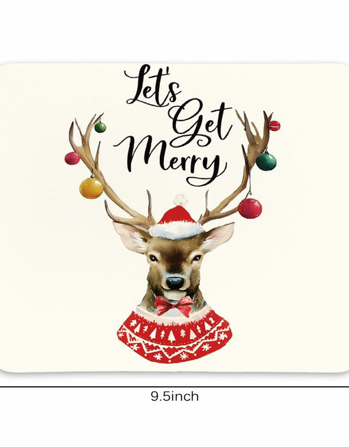 Load image into Gallery viewer, QIYUHOY Pink Bow Christmas Mousepad Non-Slip Rubber 9.5x7.9 in
