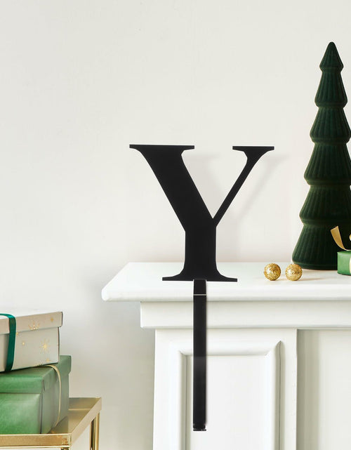 Load image into Gallery viewer, MorningRo Metal Christmas Stocking Holder Letter Y 6 Inch Mantel Decor
