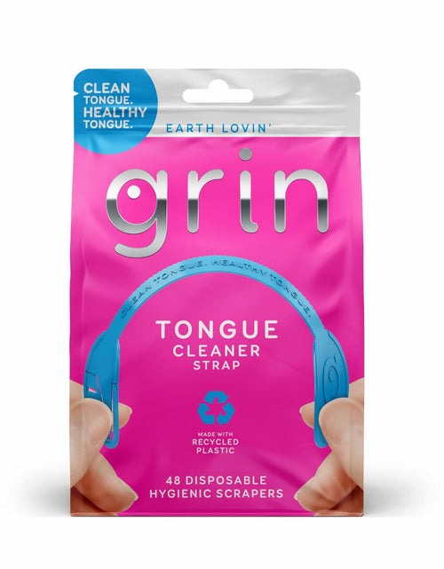 Load image into Gallery viewer, GRIN Disposable Tongue Cleaner 48 Ct Dual Edge Scraper Fresh Breath

