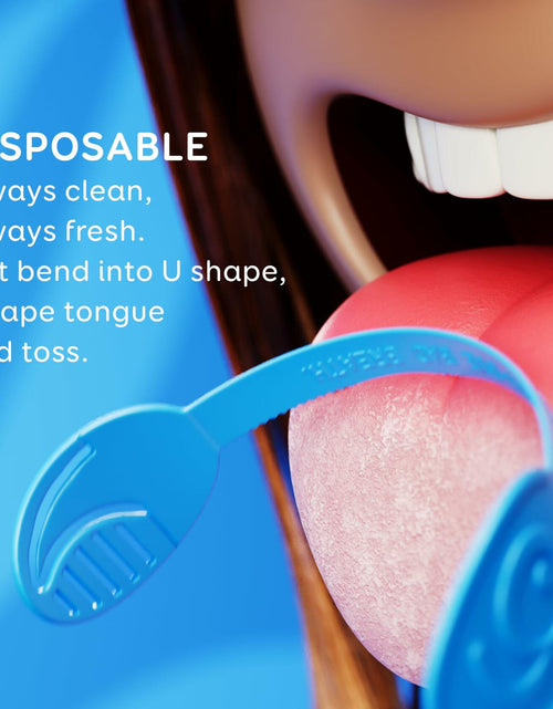 Load image into Gallery viewer, GRIN Disposable Tongue Cleaner 48 Ct Dual Edge Scraper Fresh Breath
