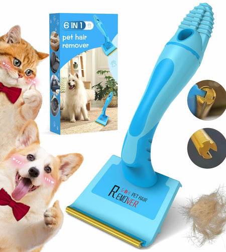 LVHATN 6IN1 Pet Hair Remover Tool for Car Rug Couch Furniture 8.27in