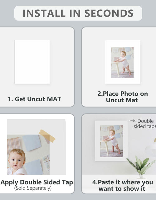 Load image into Gallery viewer, Somime 10 Pack 5x7 White Picture Mats with Backing Acid Free Photo Boards
