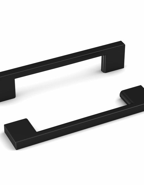 Load image into Gallery viewer, Haliwu 10 Pack Black Cabinet Handles 3-3/4 Inch Hole Center Modern Pulls
