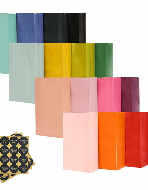 Load image into Gallery viewer, qiqee 32Pcs Treat Paper Bags Mini Snack 5.1x3.1x9.4in Rainbow Colors
