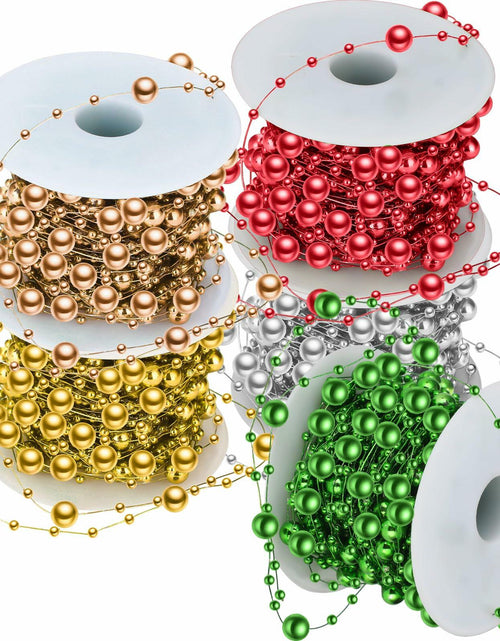 Load image into Gallery viewer, Ecally 250ft Plastic Beads Garland Chain Roll Mix Color DIY Decoration
