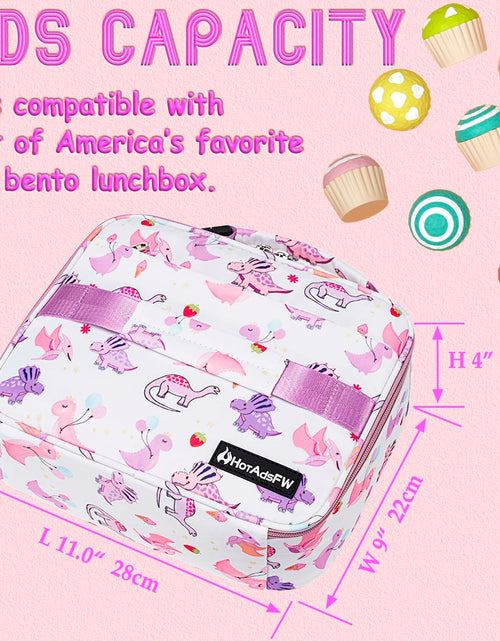 Load image into Gallery viewer, HotAdsFW Dinosaur Kids Lunch Box Small School Bag White Dinosour
