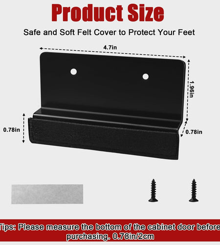 RSSCIIIUL Foot Pull for Trash Cabinet Drawer Full Overlay Black